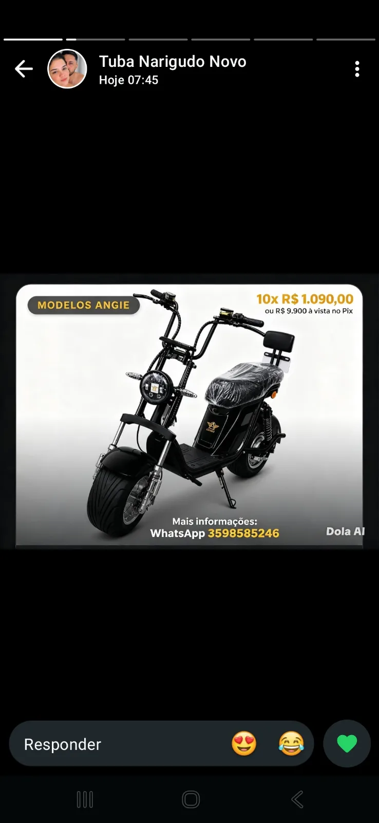 Moto elétrica – foto 8 de 9